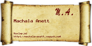 Machala Anett névjegykártya